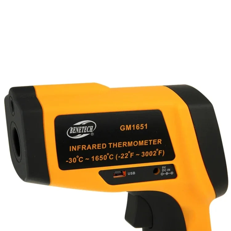 BENETECH GM1651 USBデジタル表示温度ガン ハンドヘルド赤外線IR温度計 測定範囲：-30〜1650℃ GM1651