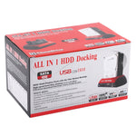 オールインワン デュアル 2.5インチ/3.5インチ SATA/IDE HDDドックステーション カードリーダー＆ハブ付き