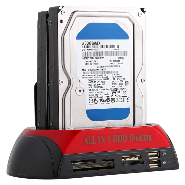 オールインワン デュアル 2.5インチ/3.5インチ SATA/IDE HDDドックステーション カードリーダー＆ハブ付き