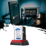 オールインワン デュアル 2.5インチ/3.5インチ SATA/IDE HDDドックステーション カードリーダー＆ハブ付き