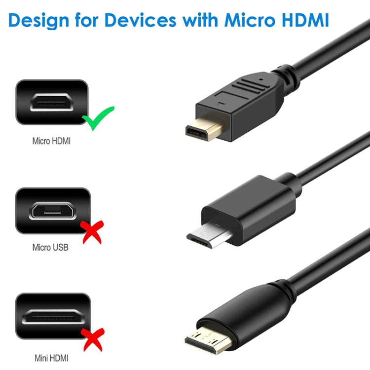 30cm ミニHDMIオスからマイクロHDMIオスアダプターケーブル、マイクロHDMIオス、長さ：30cm