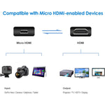 30cm ミニHDMIオスからマイクロHDMIオスアダプターケーブル、マイクロHDMIオス、長さ：30cm