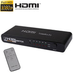 5ポート フルHD 1080P HDMIスイッチ スイッチ＆リモコン付き、1.3バージョン（5ポートHDMI入力、1ポートHDMI出力）、1.3バージョン