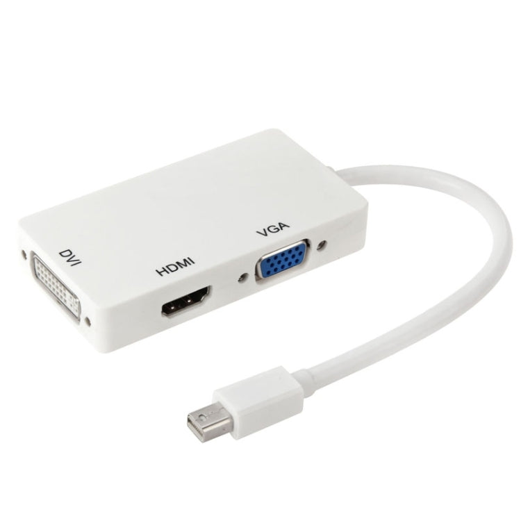 ミニディスプレイポートオス - HDMI＋VGA＋DVIメスアダプター変換ケーブル MacBook Pro Air用、ケーブル長：17cm、ミニDP - HDMI＋VGA＋DVI（ブラック）、ミニDP - HDMI＋VGA＋DVI（ホワイト）