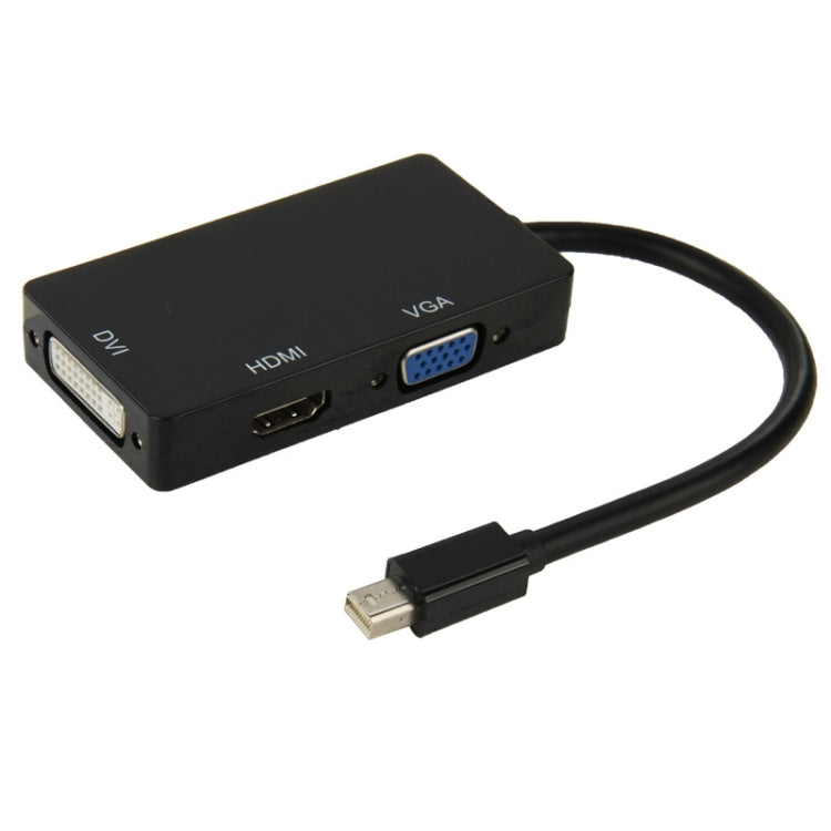 ミニディスプレイポートオス - HDMI＋VGA＋DVIメスアダプター変換ケーブル MacBook Pro Air用、ケーブル長：17cm、ミニDP - HDMI＋VGA＋DVI（ブラック）、ミニDP - HDMI＋VGA＋DVI（ホワイト）