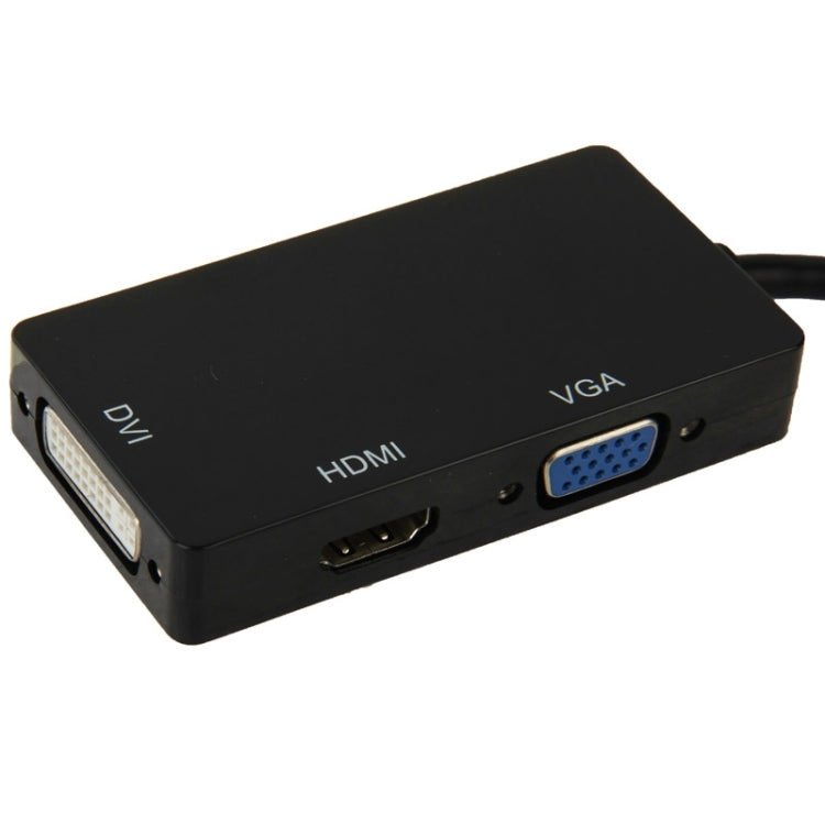 ミニディスプレイポートオス - HDMI＋VGA＋DVIメスアダプター変換ケーブル MacBook Pro Air用、ケーブル長：17cm、ミニDP - HDMI＋VGA＋DVI（ブラック）、ミニDP - HDMI＋VGA＋DVI（ホワイト）