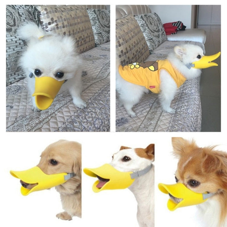 かわいいアヒル口形シリコンマズル ペット犬用、サイズ: S、S イエロー、S ピンク、S コーヒー