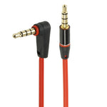 1.2m Auxオーディオケーブル 3.5mm L字型 to ストレートオス、電話、タブレット、ヘッドホン、MP3プレーヤー、車/家庭用ステレオ対応