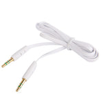 ヌードルスタイル3.5mmジャックイヤホンケーブル、iPhone 5 / iPhone 4 & 4S / 3GS / 3G / iPad 4 / iPad mini / mini 2 Retina / New iPad / iPad 2 / iTouch / MP3対応、長さ：1m