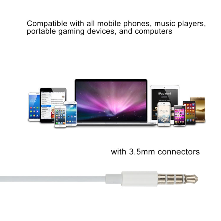 Androidスマートフォン / PC / MP3プレーヤー / ノートパソコン用3.5mm有線イヤホン、ケーブル長さ：1.2m
