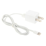 2-in-1 5V 1A USプラグ トラベル充電アダプター 1m 8ピンケーブル付き iPhone用