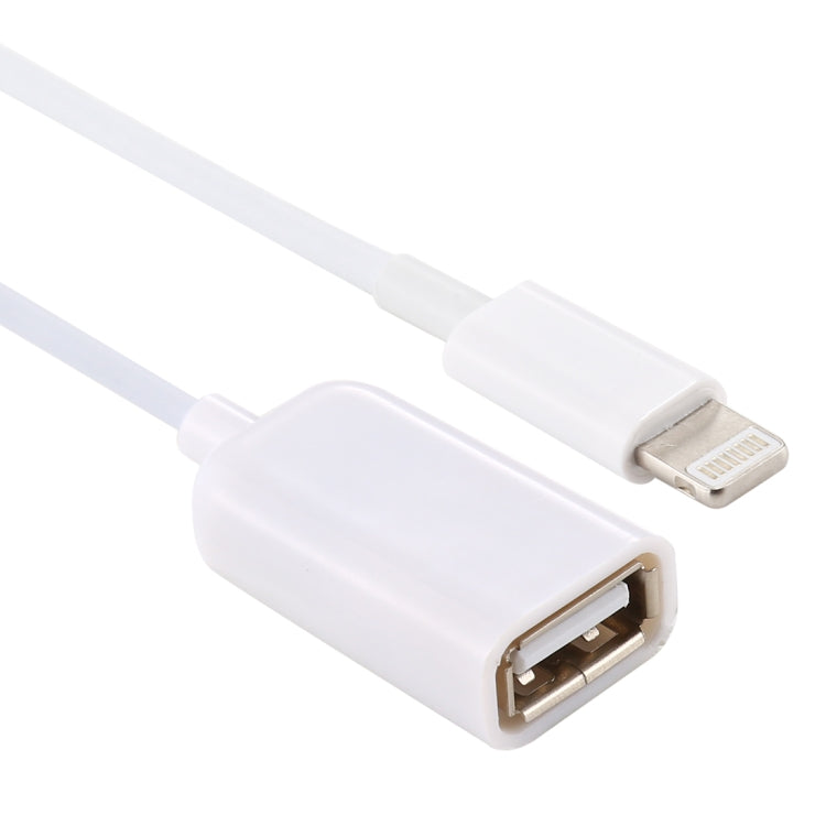 USBメスから8ピンオスOTGアダプターケーブル、iOS 10.2以下対応、長さ：18cm