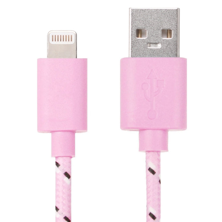 3mナイロンネットスタイル USBデータ転送充電ケーブル iPhone、iPad用