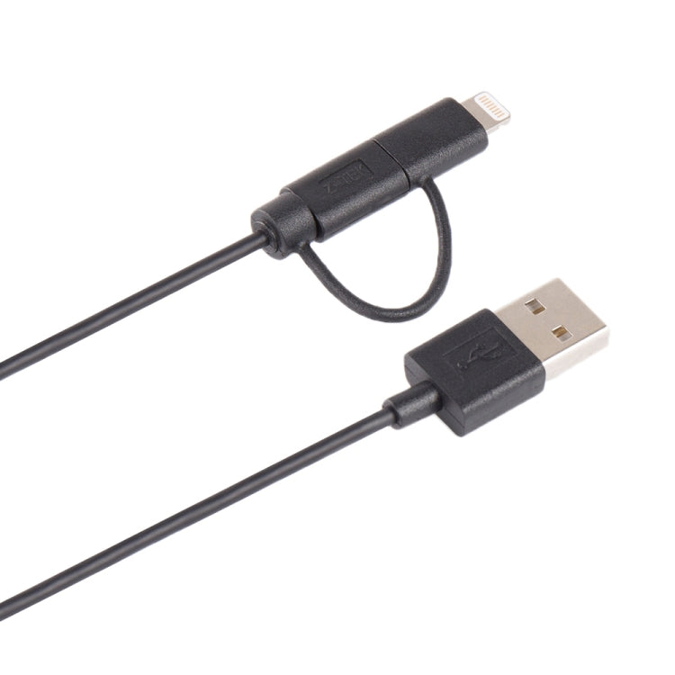 1m MFI 2-in-1 8ピン + マイクロUSB 2.0 オス to USB データ同期充電ケーブル