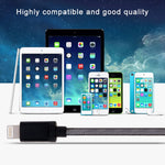 ネットスタイル金属ヘッド8ピンからUSBデータ／充電ケーブル、ケーブル長：25cm