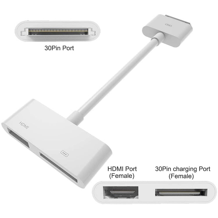 デジタルAV HDMIアダプター HDTV用 新型iPad (iPad 3) / iPad 2 / iPad / iPhone 4 & 4S / iPod Touch 4対応
