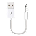 JW-SM1 USB to 3.5mmジャック データ同期＆充電ケーブル iPod shuffle 第1/2/3/4/5/6世代用 長さ: 10cm