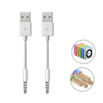 JW-SM1 USB to 3.5mmジャック データ同期＆充電ケーブル iPod shuffle 第1/2/3/4/5/6世代用 長さ: 10cm