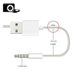 JW-SM1 USB to 3.5mmジャック データ同期＆充電ケーブル iPod shuffle 第1/2/3/4/5/6世代用 長さ: 10cm