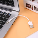 JW-SM1 USB to 3.5mmジャック データ同期＆充電ケーブル iPod shuffle 第1/2/3/4/5/6世代用 長さ: 10cm