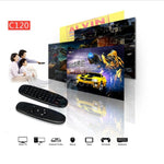 C120 T10 フライエアマウス 2.4GHz 充電式ワイヤレスキーボードリモコン Android TVボックス / PC用、ワイヤレスキーボード