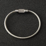 Outdoor Camping Multifunctional Steel Wire Rope Ring / Stainless Steel Wire Key Chain, Key Chain