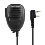 Baofeng クリップオン スピーカーマイク トランシーバー用、3.5mm＋2.5mmイヤホン＋マイクプラグ、マイクロフォン