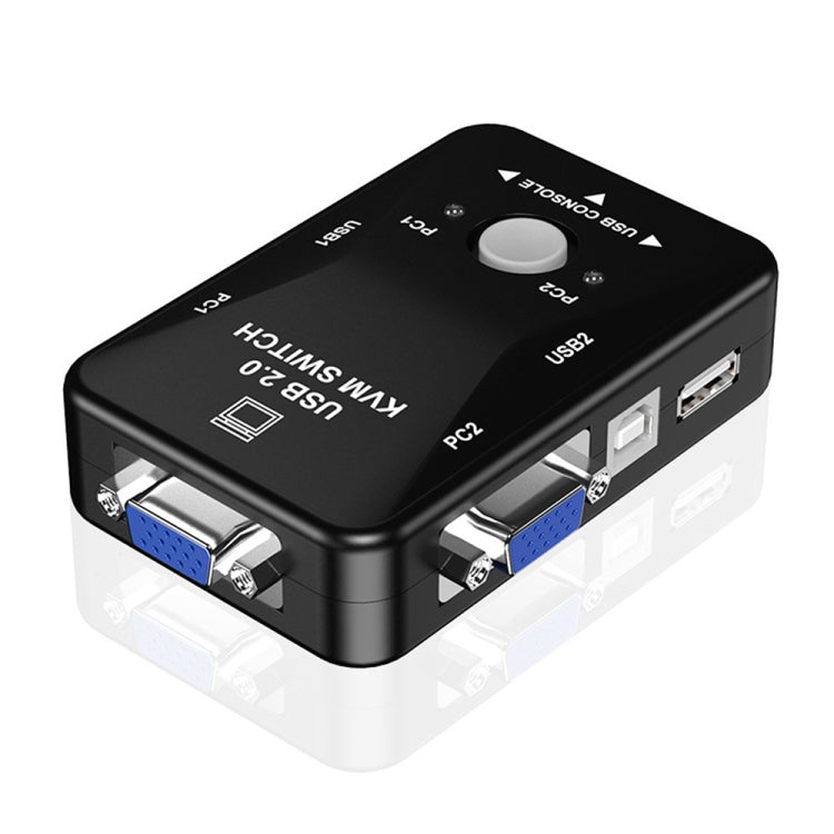 KVM-21UA 2ポート USB KVMスイッチボックス PC用キーボードマウスモニター制御ボタン付き、2ポート（USB付き）
