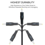 USBオスからDC 2.5 x 0.7mm電源ケーブル、長さ：1.2m