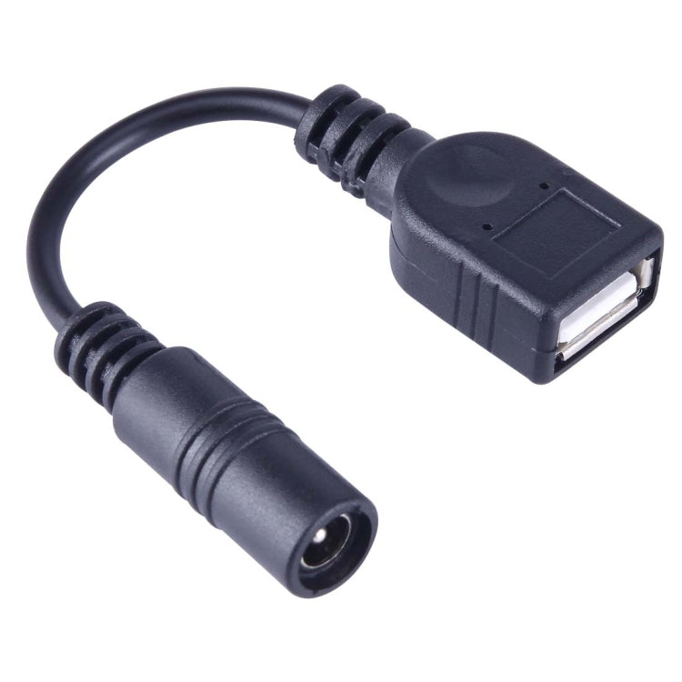 5.5 x 2.1mm DCメスからUSB AF DCオス電源コネクターケーブル ノートパソコンアダプター用、長さ：15cm、USB AF