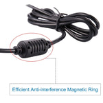 4.0 x 1.7mm DCオス電源ケーブル ノートパソコンアダプター用、長さ：1.2m