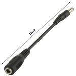5.5 x 2.5mmオスから3.5mmメスDCプラグアダプター、長さ：12cm