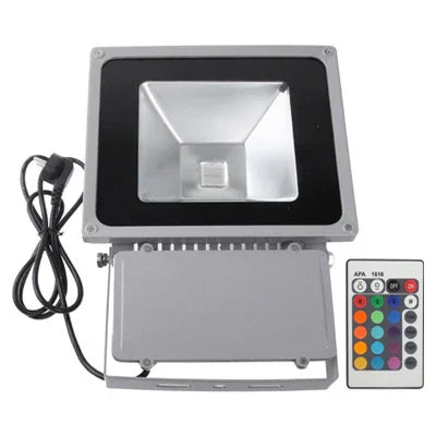 RGB LEDライト リモコン付き、AC 85-265V、80W RGB