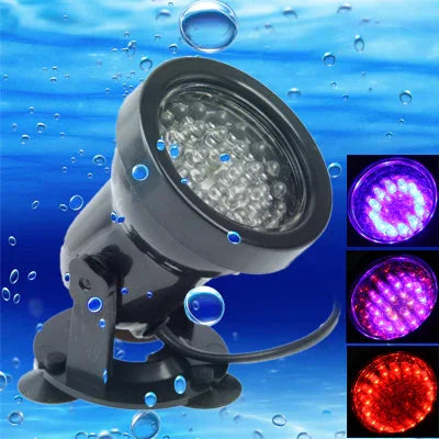 36 LED 両生類水槽/アクアリウムカラフルライト、防水深度：1-1.5m