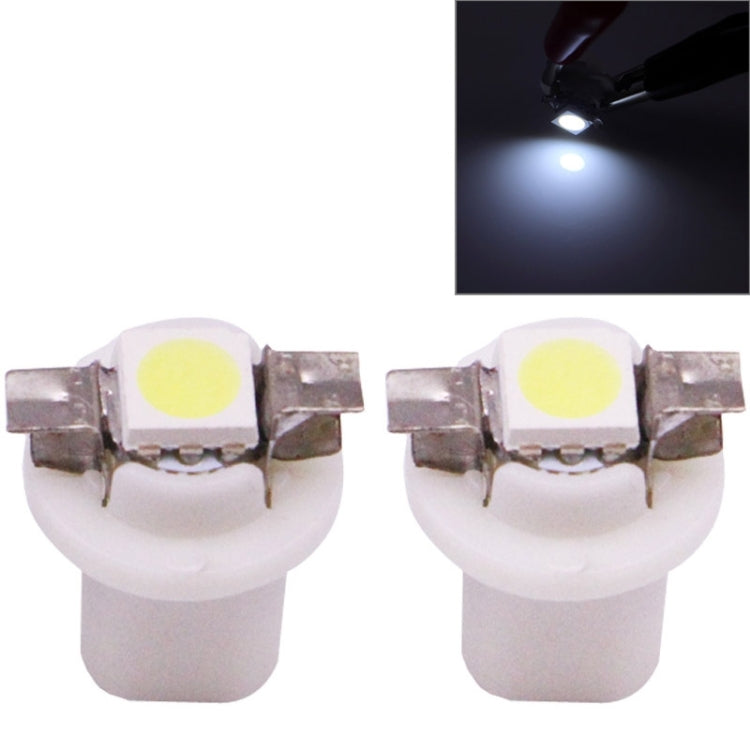 2 PCS B8.5 0.2W 12LM 1 LED SMD 5050 LED Instrument Light Bulb Dashboard Light for Vehicles, DC 12V, 0.2W B8.5