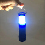 LED懐中電灯 キャンプランプ 便利なアルミ製 超明るい伸縮式トーチ クリップ付き