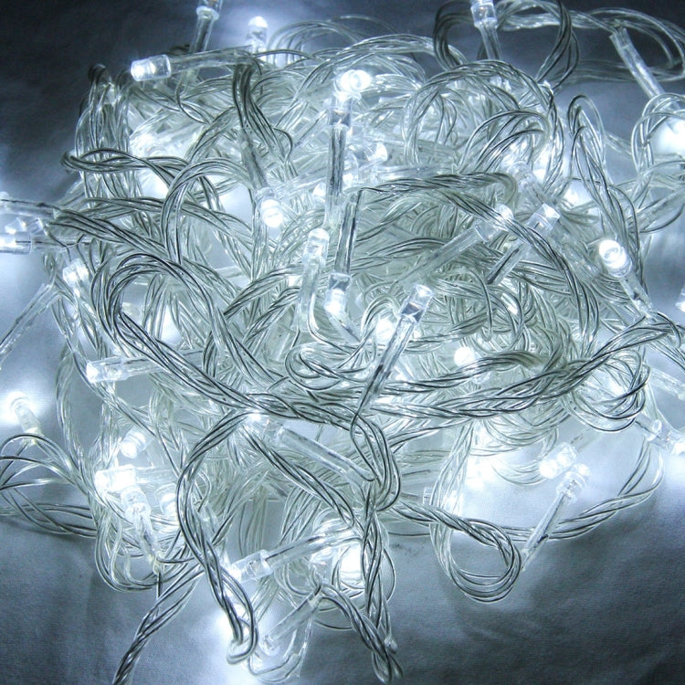 クリスマスパーティー用、100 LED 白色光、8機能コントローラー付き、220V、UKプラグ
