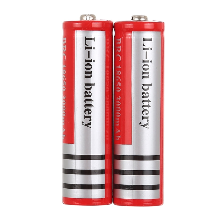 2個セット UltraFire 18650 3000mAh 3.7V 長持ち充電式リチウムイオンバッテリー、3000mAh