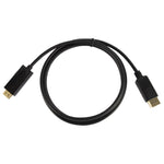 DisplayPortオスからHDMIオスケーブル、ケーブル長：1.8m、DPからHDMIオス ブラック