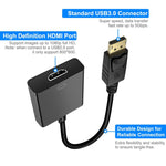 DisplayPort オス to HDMI メス アダプターケーブル、長さ: 20cm、DP オス to HDMI メス