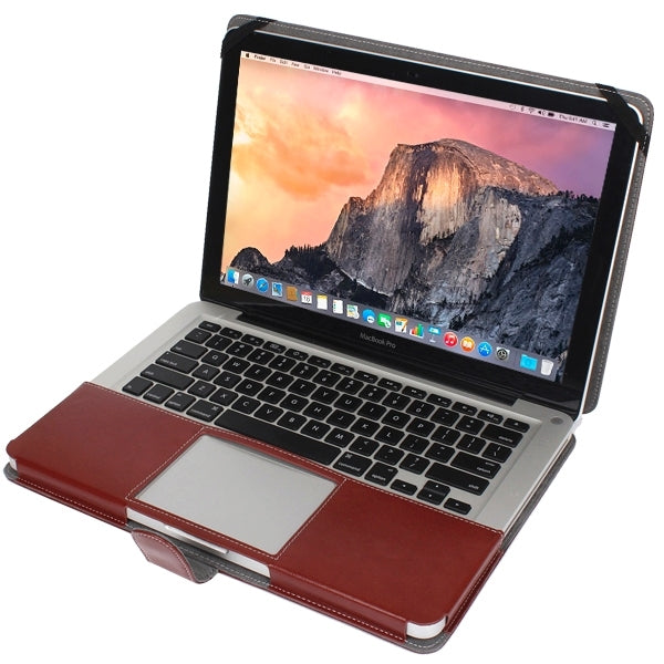 13.3インチMacBook Pro用スナップファスナー付きノートブックレザーケース