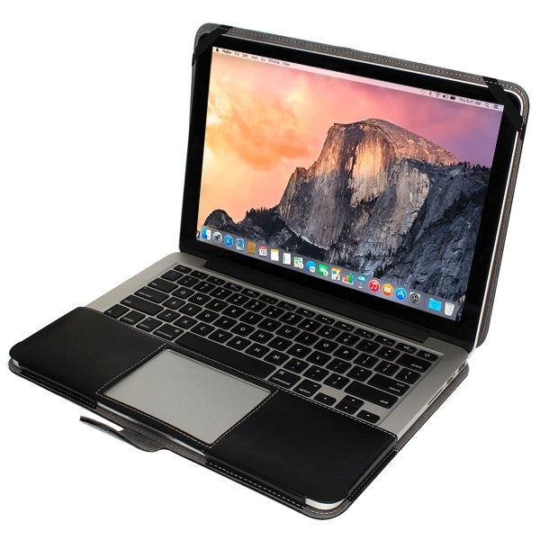 13.3インチMacBook Pro Retina用スナップファスナー付きノートパソコンレザーケース