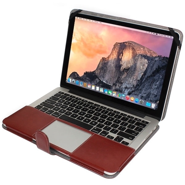 15.4インチMacBook Pro Retina用スナップファスナー付きノートブックレザーケース