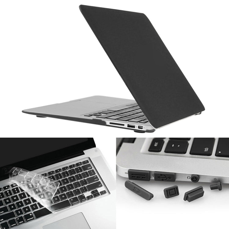 ENKAY Macbook Air 11.6インチ (USバージョン) / A1370 / A1465 Hat-Prince 3-in-1 フロストハードシェルプラスチック保護ケース キーボードガード＆ポートダストプラグ付き