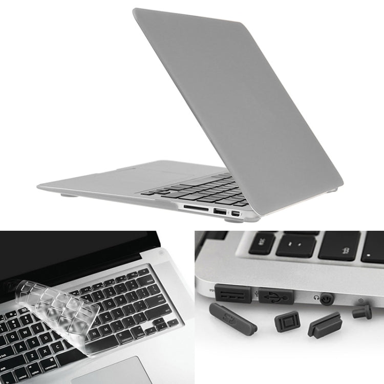 ENKAY Macbook Air 11.6インチ (USバージョン) / A1370 / A1465 Hat-Prince 3-in-1 フロストハードシェルプラスチック保護ケース キーボードガード＆ポートダストプラグ付き