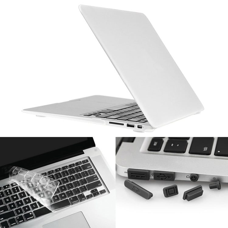 ENKAY Macbook Air 11.6インチ (USバージョン) / A1370 / A1465 Hat-Prince 3-in-1 フロストハードシェルプラスチック保護ケース キーボードガード＆ポートダストプラグ付き