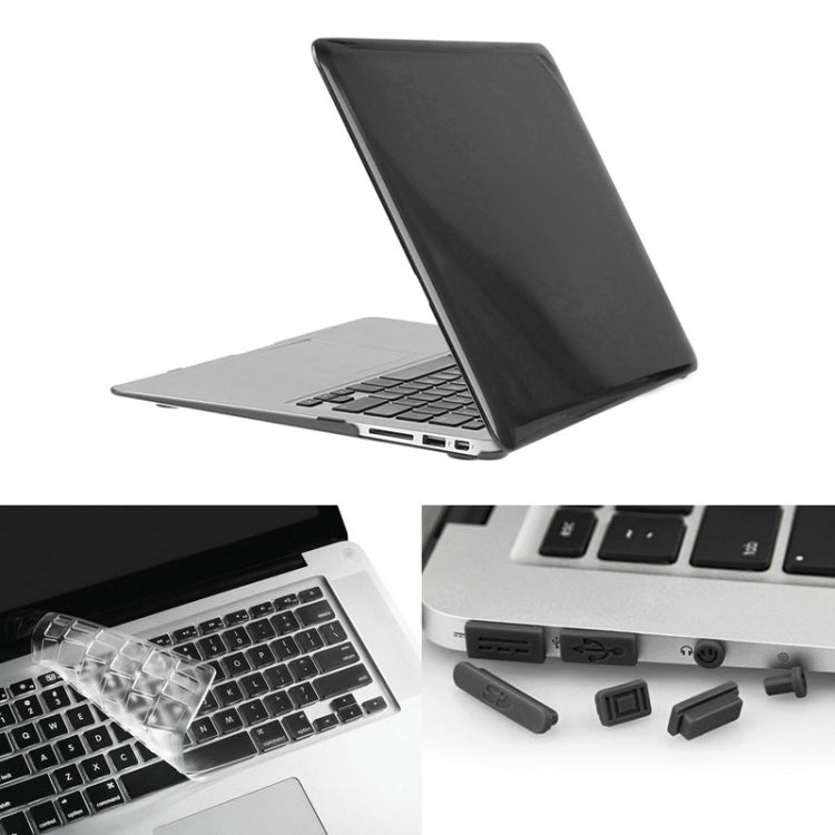 ENKAY Macbook Air 13.3インチ (USバージョン) / A1369 / A1466用 Hat-Prince 3-in-1 クリスタルハードシェルプラスチック保護ケース、キーボードガード＆ポートダストプラグ付き