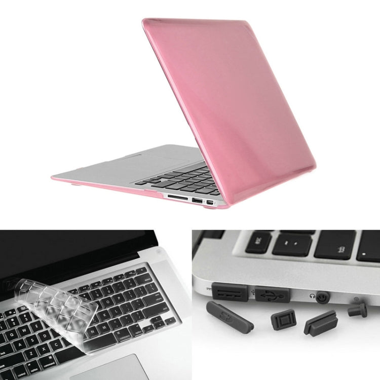 ENKAY Macbook Air 13.3インチ (USバージョン) / A1369 / A1466用 Hat-Prince 3-in-1 クリスタルハードシェルプラスチック保護ケース、キーボードガード＆ポートダストプラグ付き