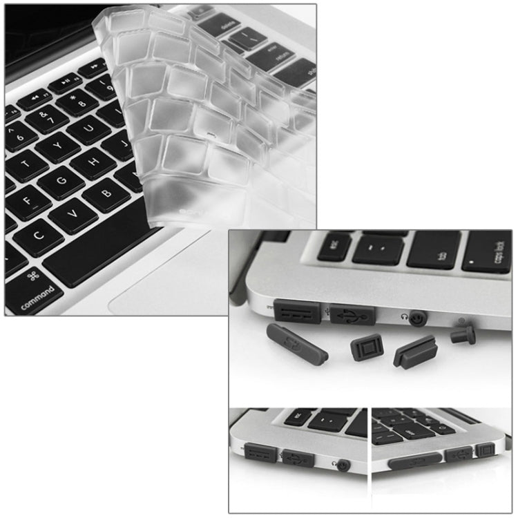 ENKAY Macbook Air 13.3インチ (USバージョン) / A1369 / A1466用 Hat-Prince 3-in-1 クリスタルハードシェルプラスチック保護ケース、キーボードガード＆ポートダストプラグ付き