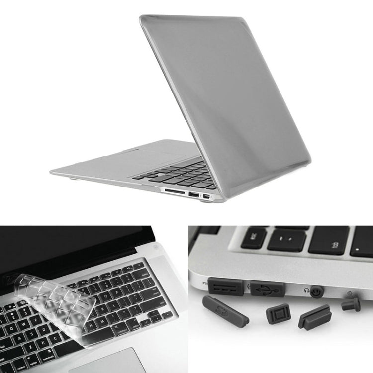 ENKAY Macbook Air 13.3インチ (USバージョン) / A1369 / A1466用 Hat-Prince 3-in-1 クリスタルハードシェルプラスチック保護ケース、キーボードガード＆ポートダストプラグ付き